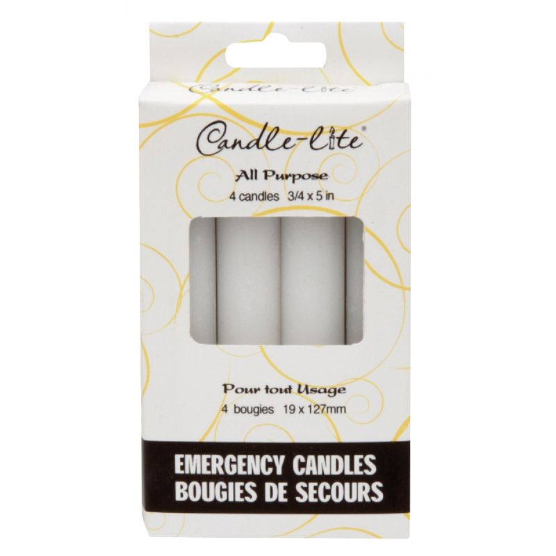 Candle-lite Emergency Candle 3/4 In. X 5 In., White (Pack of 12)