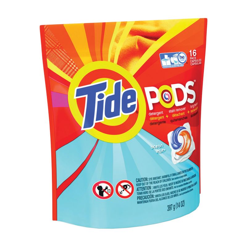 Tide 93119 Laundry Detergent, 16 CT, Powder, Ocean Mist (Pack of 6)