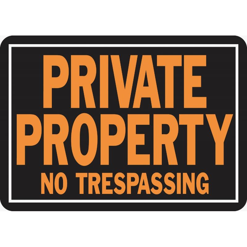 Hy-Ko Private Property No Trespassing Day-Glo Lettering
