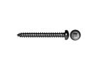 Reliable PKAZ834MR Screw, #8-15 Thread, 0.865 in L, Full Thread, Pan Head, Square Drive, Type A Point, Steel, Zinc