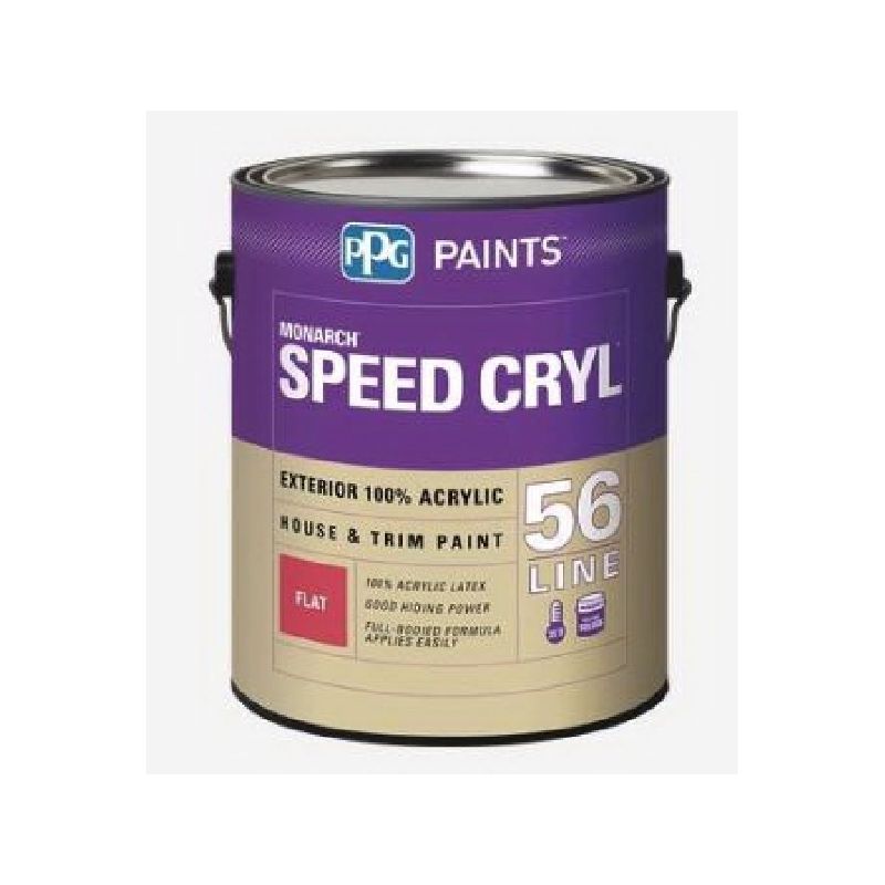 PPG SPEED CRYL 56-510XI/05 Exterior Latex Paint, Semi-Gloss, White, 5 gal Pastel White Base