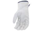 Boss B81162-M Gloves, M, 7-1/8 to 8 in L, Keystone Thumb, Slip-On Cuff, Split Cowhide Leather, Gray M, Gray