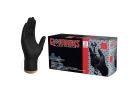 Gloveworks GWBN44100 Heavy-Duty Disposable Gloves, M, Nitrile, Powder-Free, Black, 9-1/2 in L M, Black