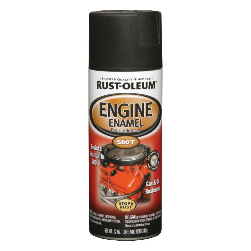 Rust-Oleum 248936 Engine Spray Paint, Black, 12 oz, Can Black