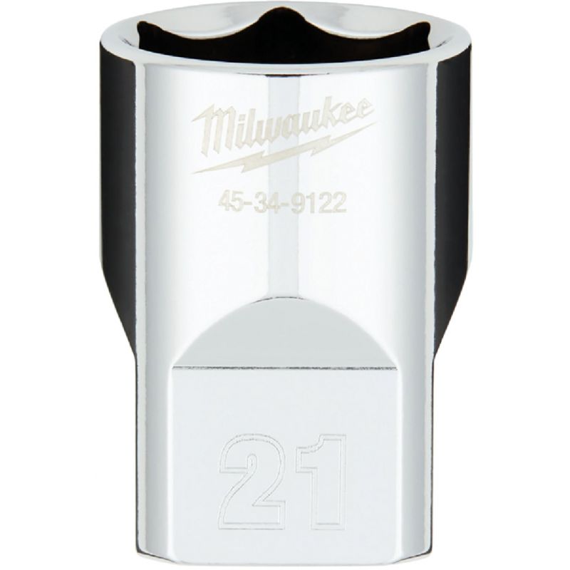Milwaukee 1/2 In. Drive Socket w/FOUR FLAT Sides 21 Mm