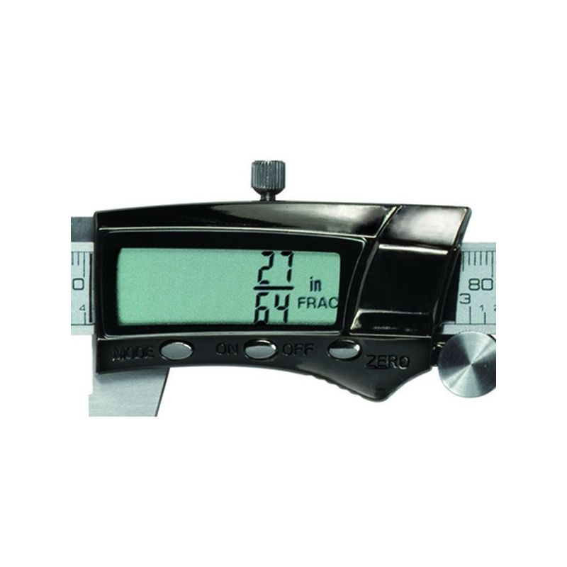 General 147 Caliper, 0 to 6 in, 1.57 in Jaw, Digital, LCD Display, Stainless Steel