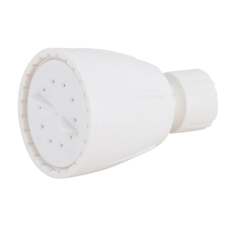 Boston Harbor S1210201WH Shower Head, 1.75 gpm, 1/2-14 NPT Connection, Threaded, ABS, White, 8 in L, 12 in W White