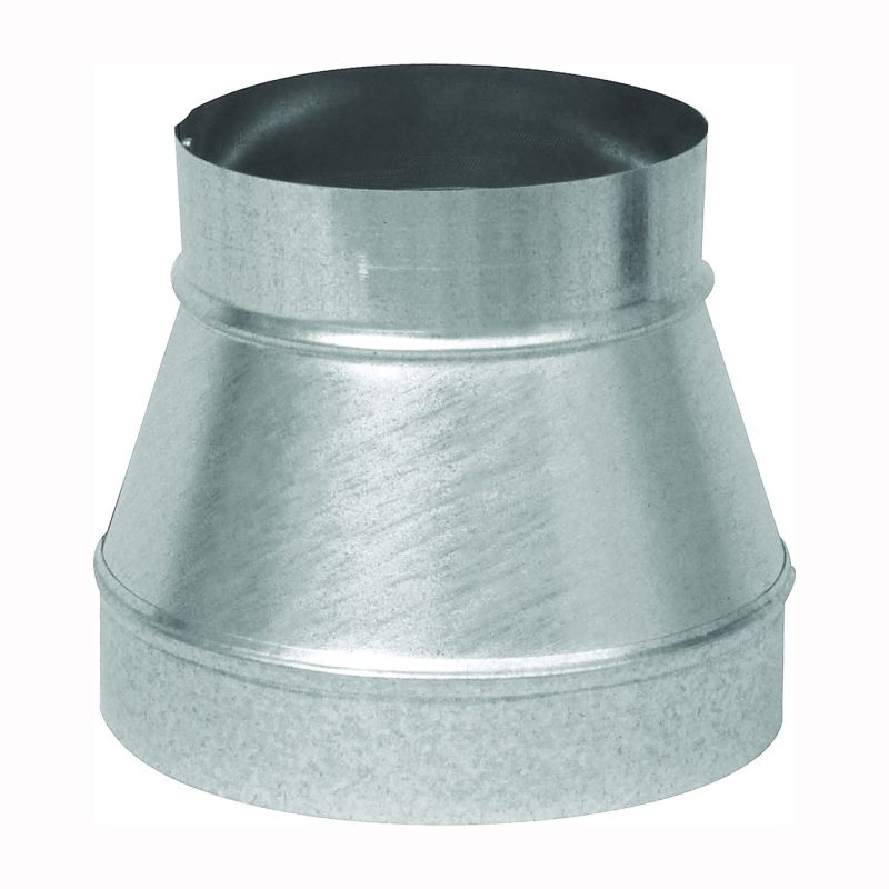 Imperial GV0790 Stove Pipe Reducer, 8 x 6 in, 26 ga Thick Wall, Galvanized