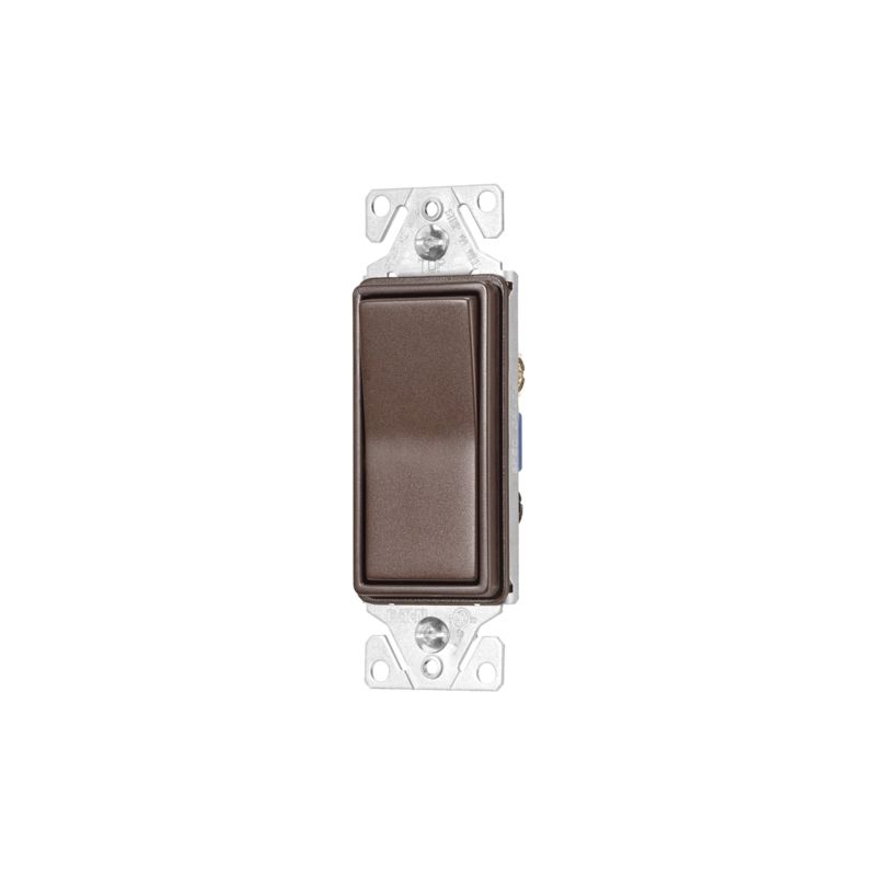 Eaton Wiring Devices 7500 7503RB-K-L Rocker Switch, 15 A, 120/277 V, 3-Way, Thermoplastic Housing Material Oil-Rubbed Bronze