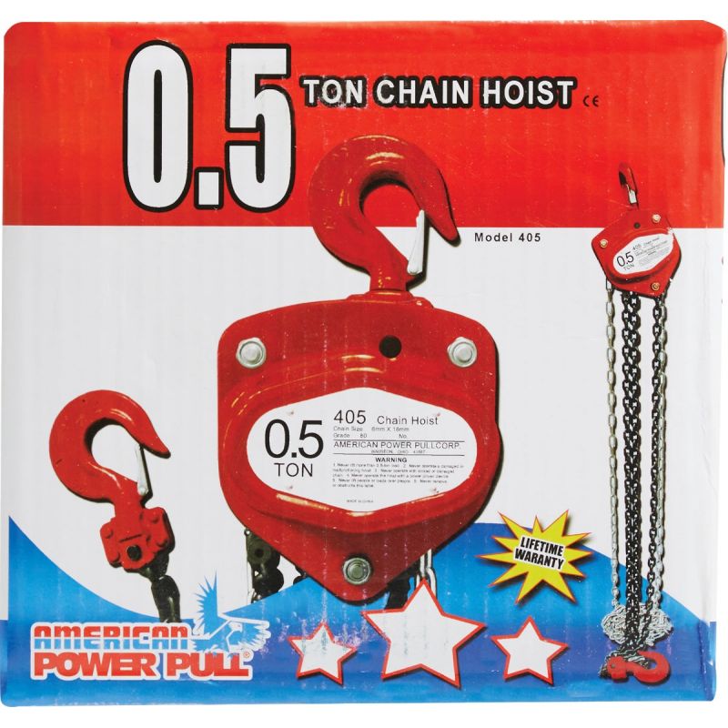 American Power Pull 1/2-Ton Chain Block Hoist