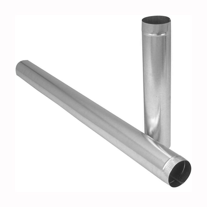 Imperial GV0346 Duct Pipe, 3 in Dia, 24 in L, 30 Gauge, Galvanized Steel, Galvanized (Pack of 10)
