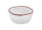 Sterilite Ultra•Seal 03958602 Storage Bowl, 8.1 qt Capacity, Plastic, Clear/Rocket Red, 5-5/8 in Dia, 12 in H 8.1 Qt, Clear/Rocket Red