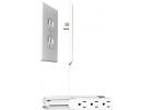 Sleek Socket Multi-Outlet Power Strip with 8 Ft. Cord White, 13A