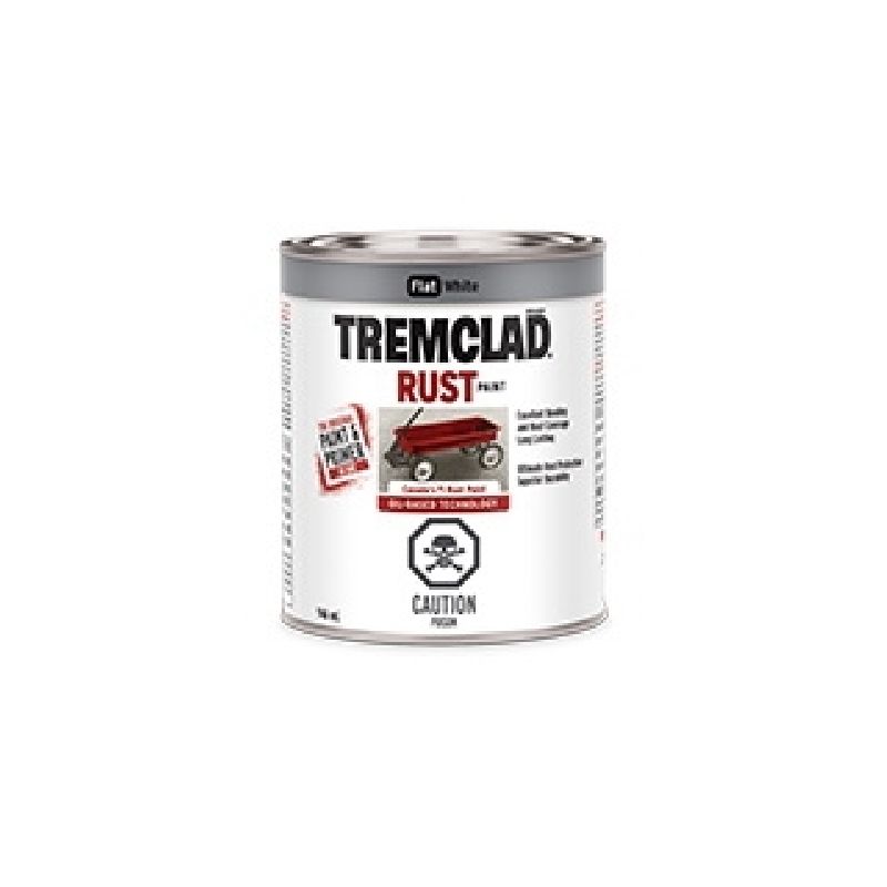 Tremclad 254929 Rust Preventative Paint, Oil, Flat, White, 946 mL, Can, 66 to 110 sq-ft Coverage Area White