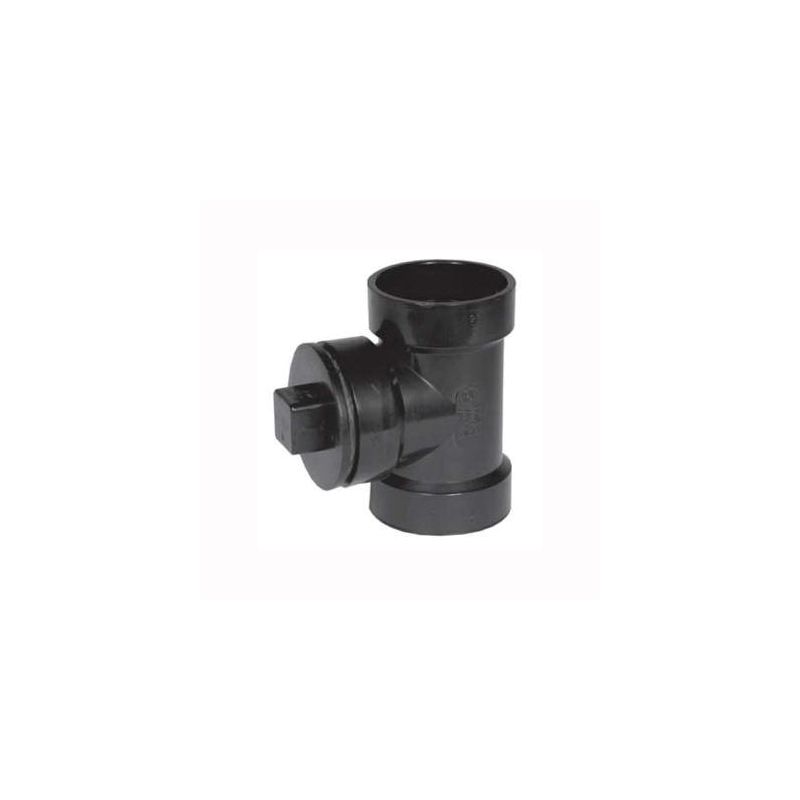 IPEX 027148 Cleanout Tee with Plug, 4 x 3 in, Hub x Hub x FPT, SCH 40 Schedule