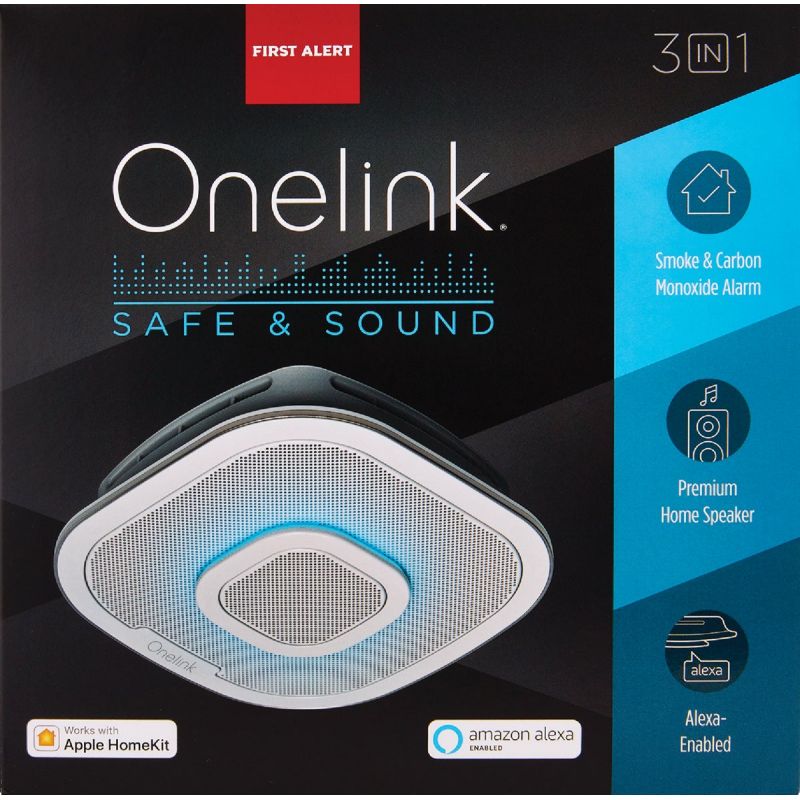 First Alert Onelink Safe &amp; Sound Smart Carbon Monoxide/Smoke Alarm With Alexa White