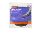 Frost King L346 Foam Tape, 3/4 in W, 17 ft L, 1/2 in Thick, Polyfoam, Charcoal Charcoal