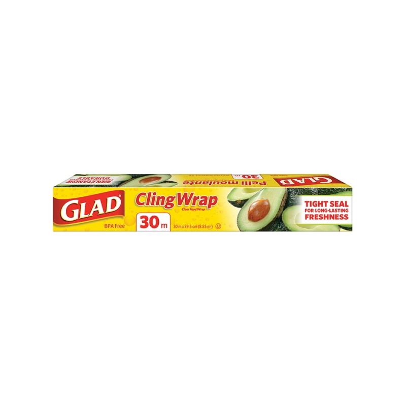 Glad 10637 Cling Wrap, Polyethylene, Clear Clear