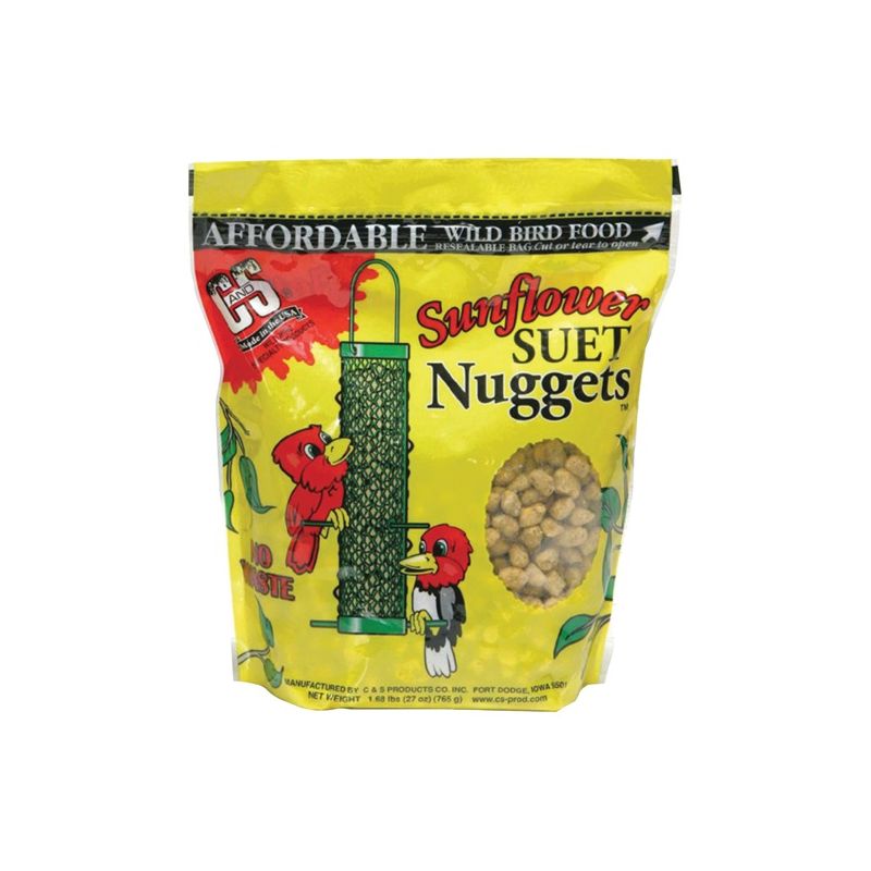 C&amp;S Nuggets CS06110 Bird Food, High-Energy, Sunflower Flavor, 27 oz Bag