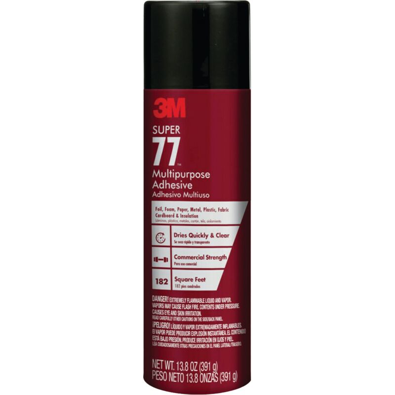 3M Super 77 Spray Adhesive Clear, 13.8 Oz.