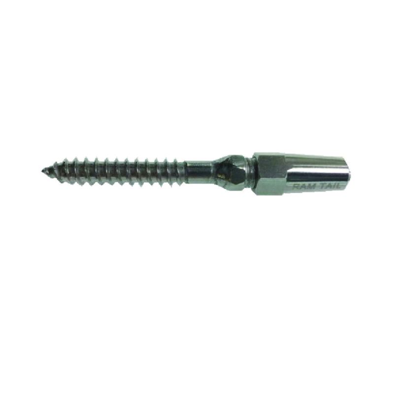 Ram Tail RT LJ-01 Lag Jaw, Fixed End, Stainless Steel, For: 3 mm Wire Rope