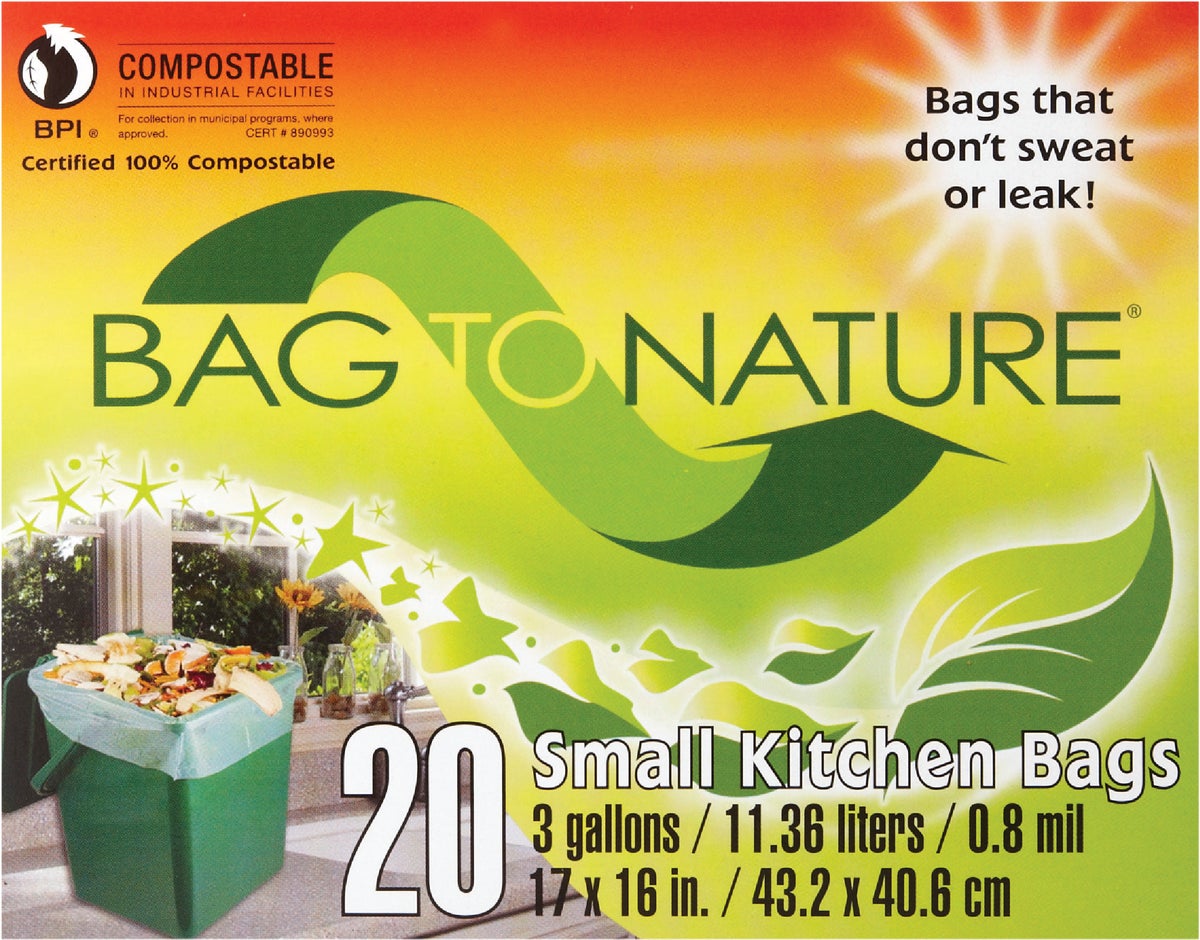 33 Gallon Compostable Trash Bags, 20 Bags