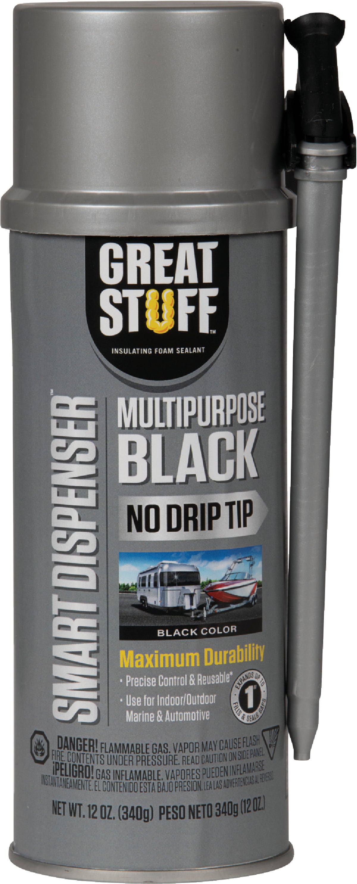 Great Stuff Black Multipurpose Insulating Foam Sealant, 12 oz.
