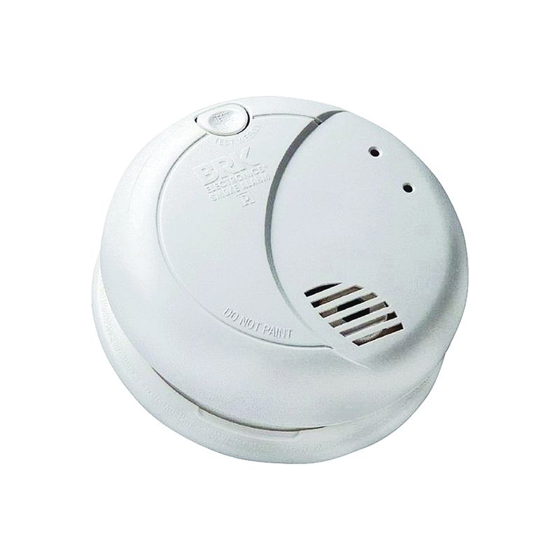 First Alert 7010B Smoke Alarm, 120 V, Photoelectric Sensor, 85 dB, White White