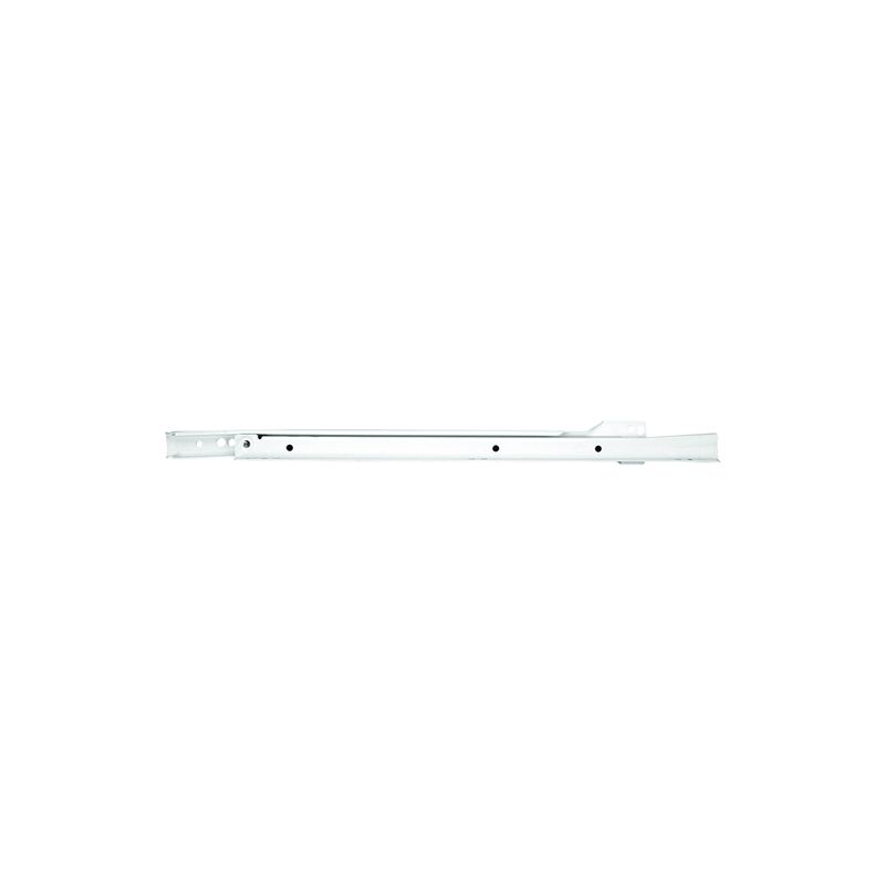 Knape &amp; Vogt 1805H WH 450 Drawer Slide, 75 lb, 450 mm L Rail, 12.5 mm W Rail White