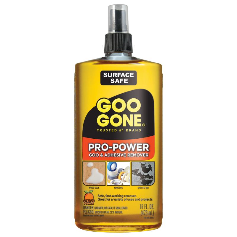 Goo Gone 2181 Goo and Adhesive Remover, 16 oz Spray Bottle, Liquid, Citrus, Yellow Yellow