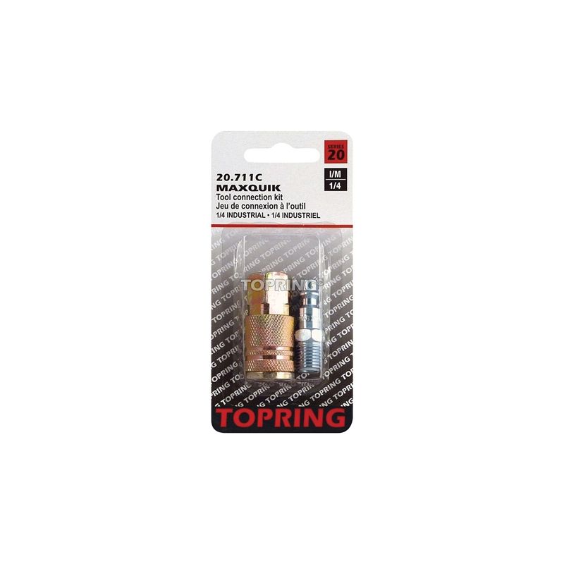 Topring Maxquik Series 20.711C Tool Connection Kit, 1/4 in, MNPT x FNPT