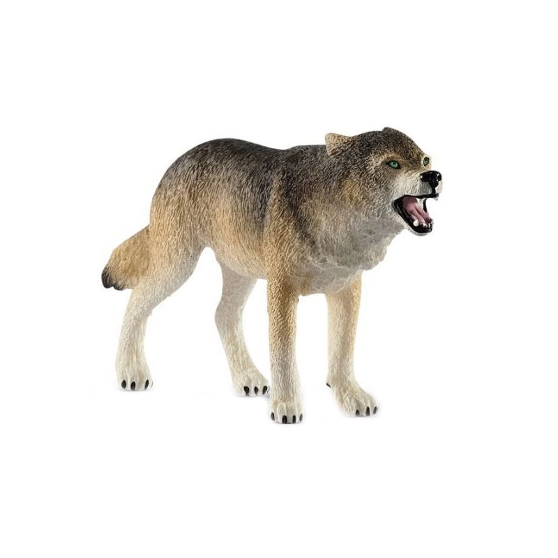 Schleich-S Wild Life Series 14821 Howling Toy, 3 to 8 years, L, Wolf, Plastic L, Gray
