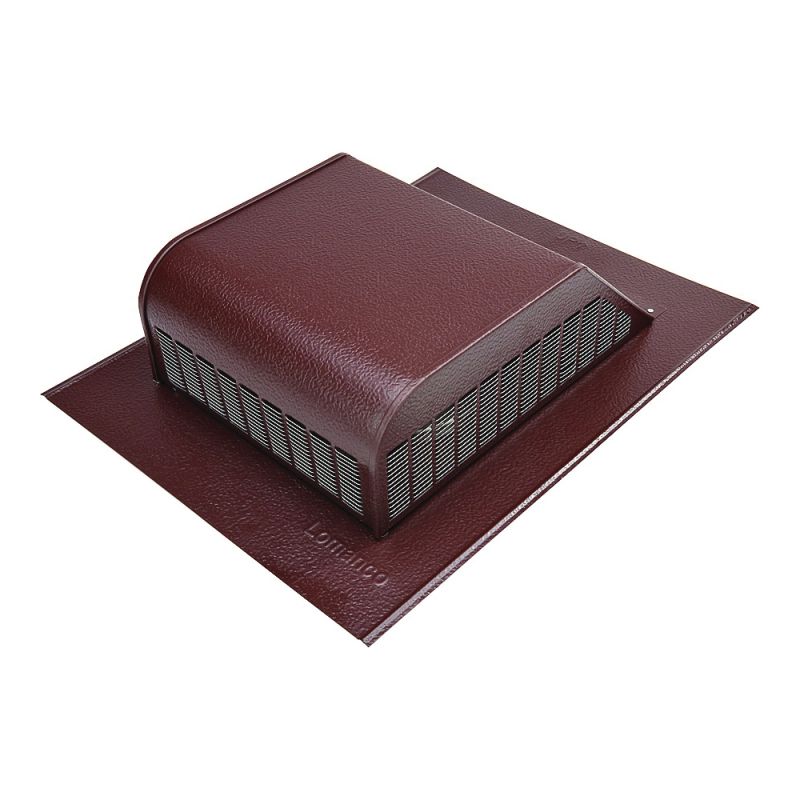 Lomanco LomanCool 750BR Static Roof Vent, 16 in OAW, 50 sq-in Net Free Ventilating Area, Aluminum, Brown Brown