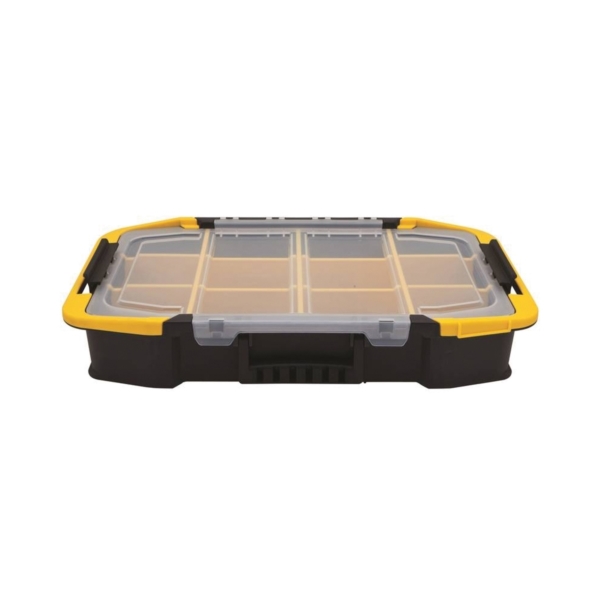 Buy Stanley STST14021 Tool Storage Organizer, 8-1/2 in W, 2.9 in H,  10-Drawer, Plastic, Black/Clear Yellow Black/Clear Yellow