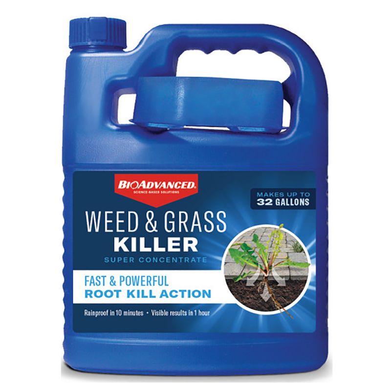 BioAdvanced 704196A Super Concentrated Weed and Grass Killer, Liquid, Blue, 64 oz Bottle Blue