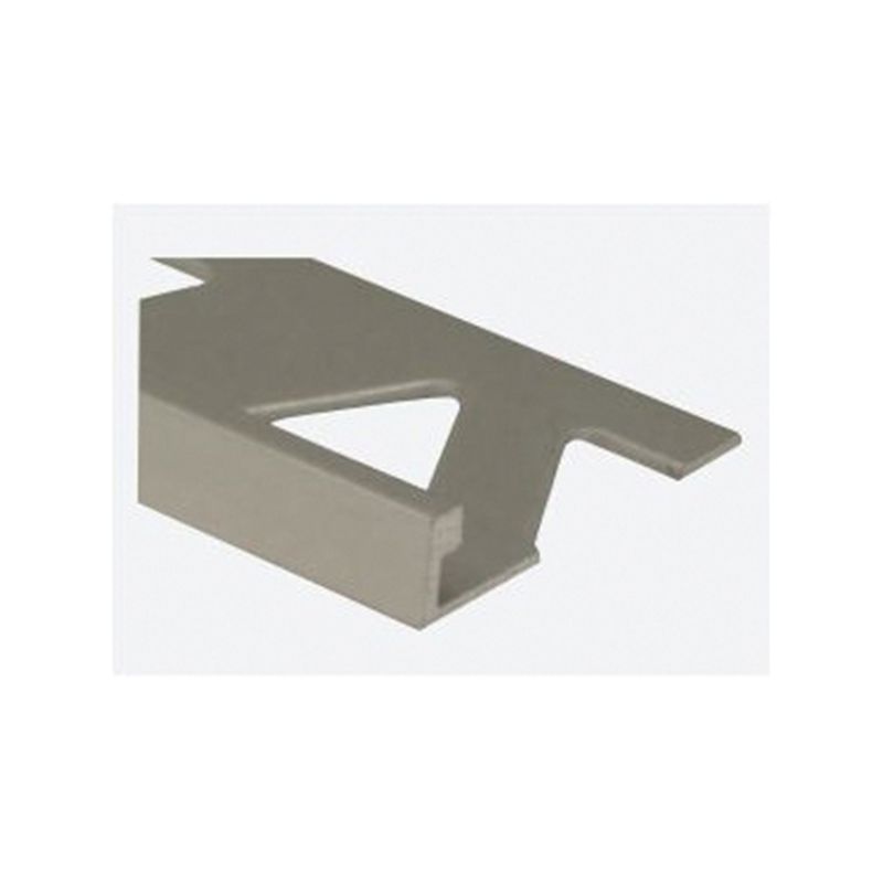 Shur-Trim ET2152BCL08 Flat Tile Edge, 8 ft L, 1/2 in W, Aluminum, Clear