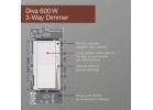 Lutron Diva 3-Way Slide Dimmer Switch White