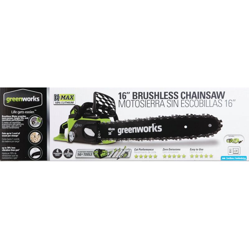 Greenworks G-MAX 40V Brushless Cordless Chainsaw