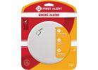 First Alert Slim Round Photoelectric Smoke Alarm White