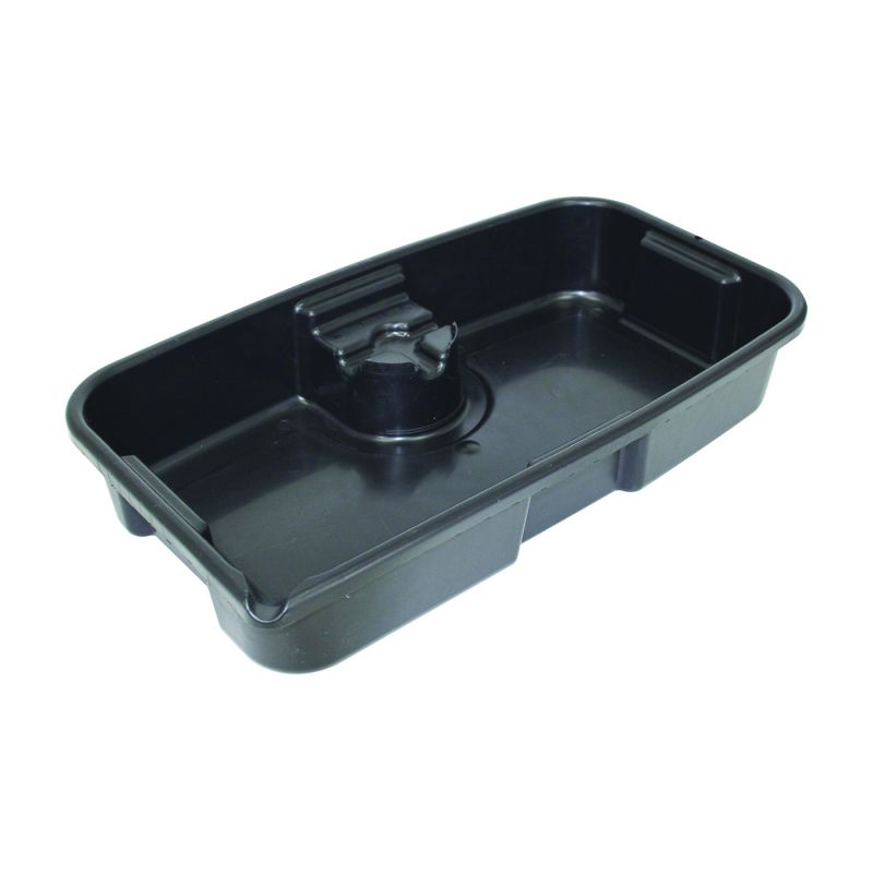 FloTool Super-Duty 05080 Oil Drain Pan, 11 qt Capacity, Rectangular, Plastic, Black 11 Qt, Black