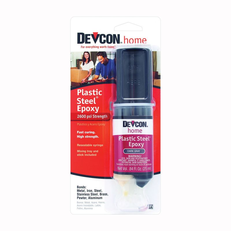 Devcon 62345 General-Purpose Epoxy, Liquid, Black, 0.84 fl-oz, Syringe Black