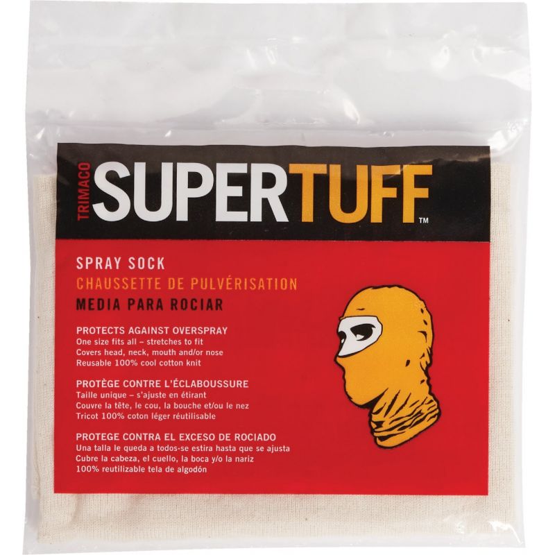 Trimaco SuperTuff Spray Sock/Hood 1 Size Fits Most, Natural