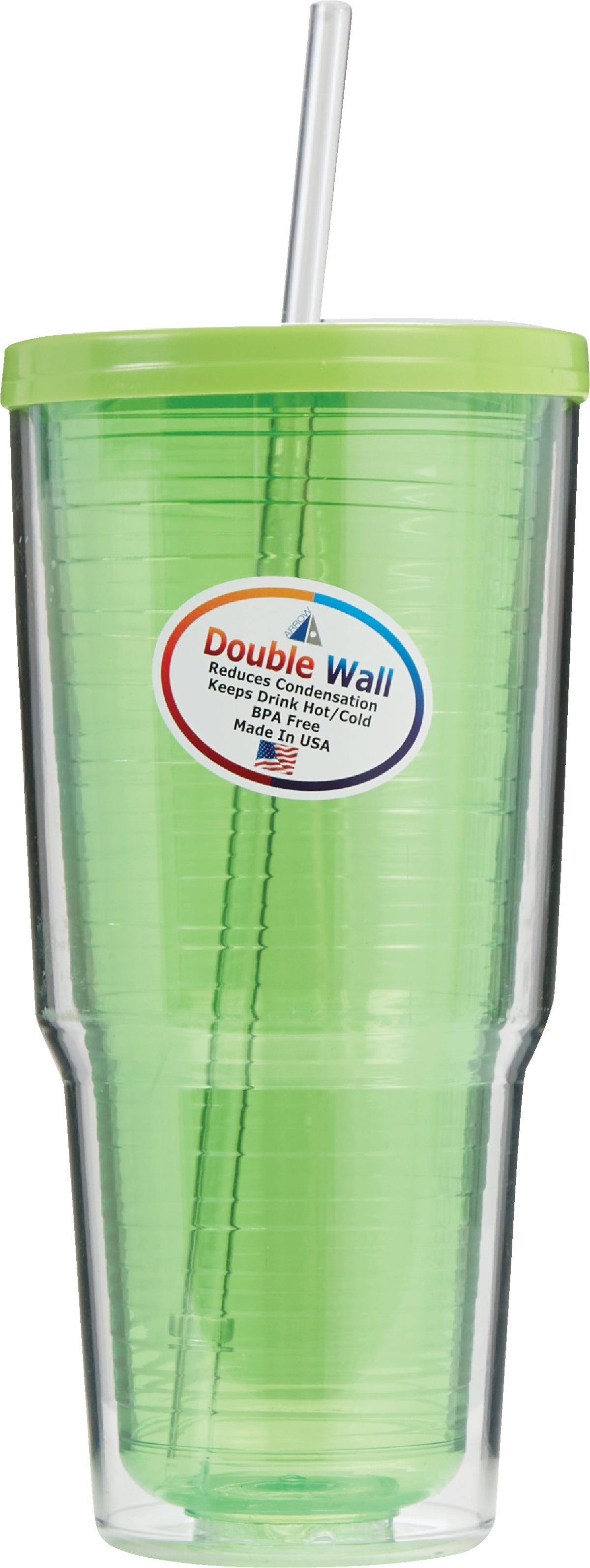 24oz. Double Wall Travel Tumbler with Lid & Straw - Arrow Home