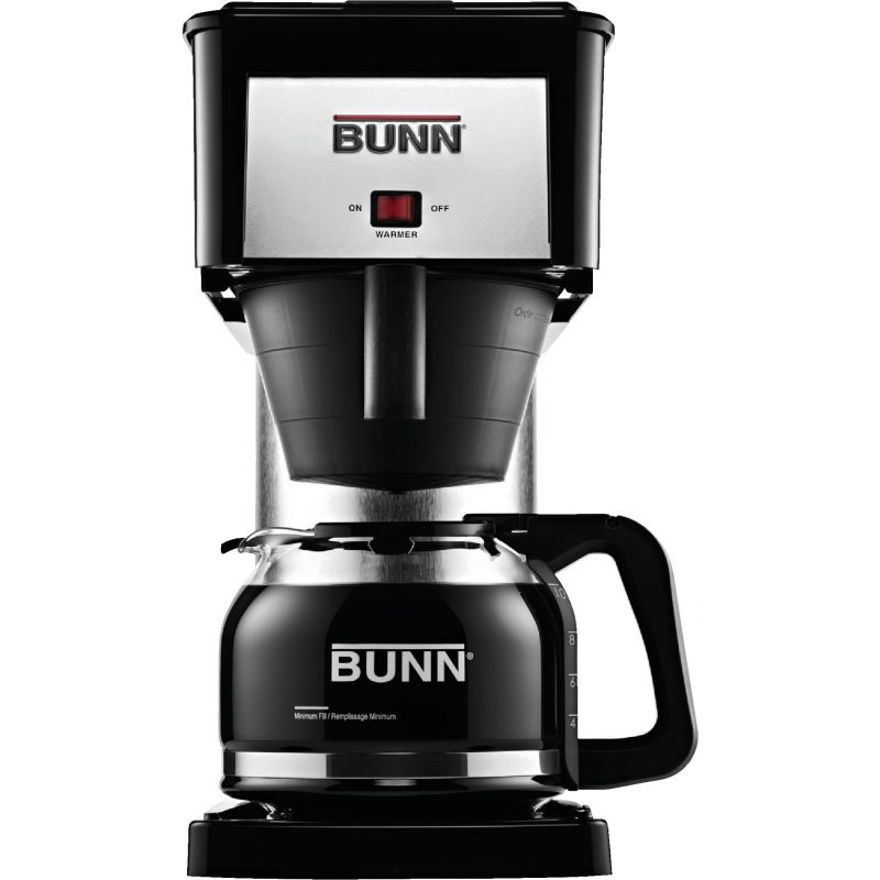 Bunn Velocity Brew BX Glass Carafe Coffee Brewer 10 Cup, Black