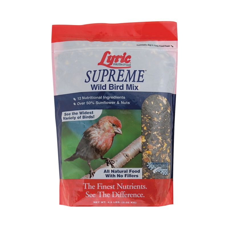 Lyric 26-19066 Supreme Mix Bird Feed, 4.5 lb Bag (Pack of 8)