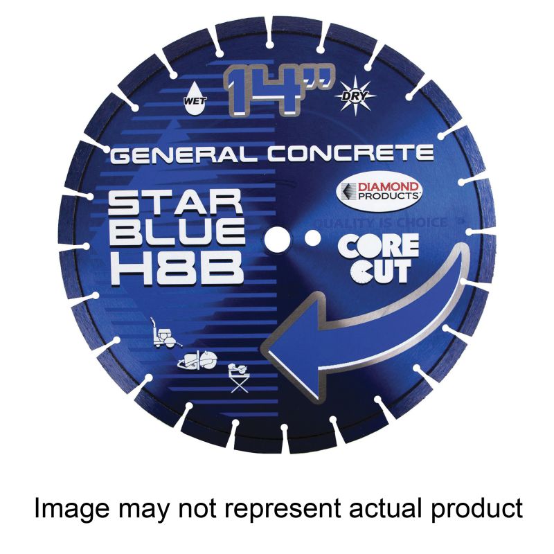 Diamond Products Star Blue 63599 Saw Blade, 18 in Dia, 1 in Arbor