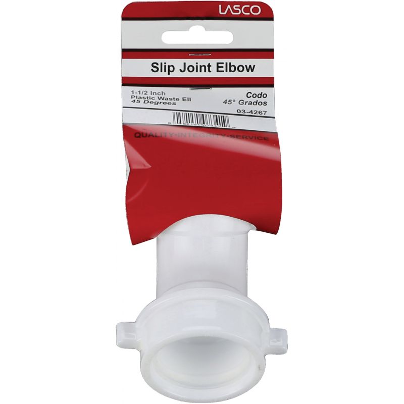Lasco Plastic 45 Degrees Slip-Joint Elbow 1-1/2 In.