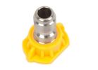 Forney 75154 Chiseling Nozzle, 15 deg Angle, 1/4 in Nozzle, Stainless Steel Yellow