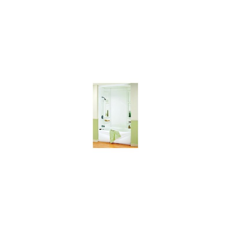 Maax Finesse Series 101595-000-129 Bathtub Wall Kit, 61 in L, 33-1/2 in W, 80 in H, Polystyrene, Smooth Wall White