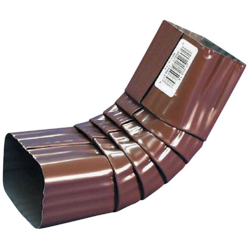 Spectra Metals Aluminum Front A-Style Downspout Elbow Brown